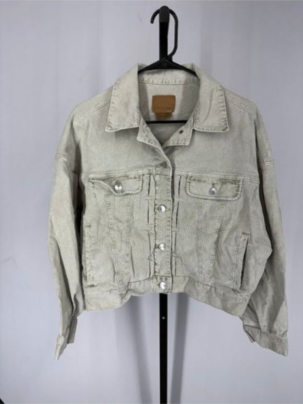 American Eagle Sage Green Corduroy Denim Jacket